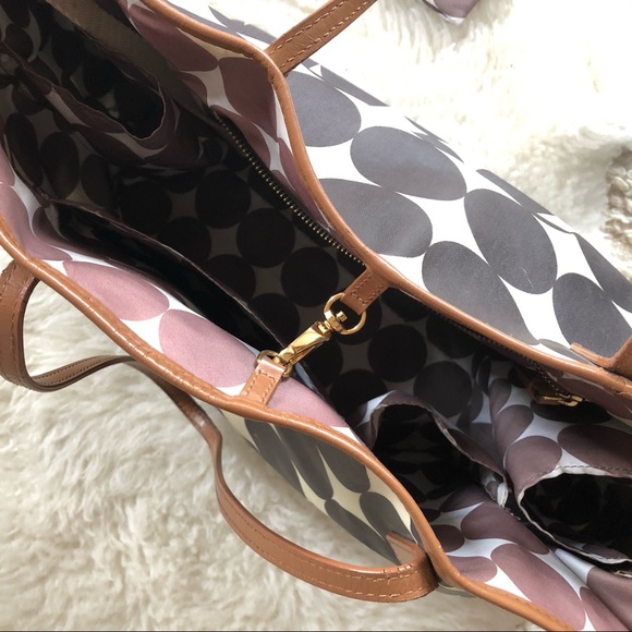 Dwell Studio Dots Chocolate Madison Diaper Bag - Picture 10 of 16